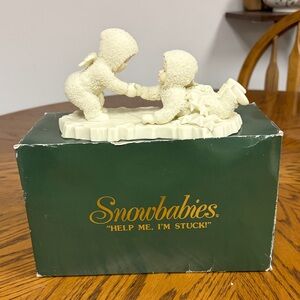 'Help Me, I'm Stuck!' Dept 56 Snowbabies Figurine